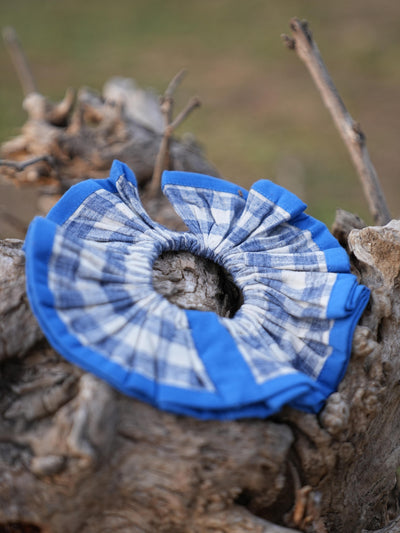 Sutra Check Scrunchies