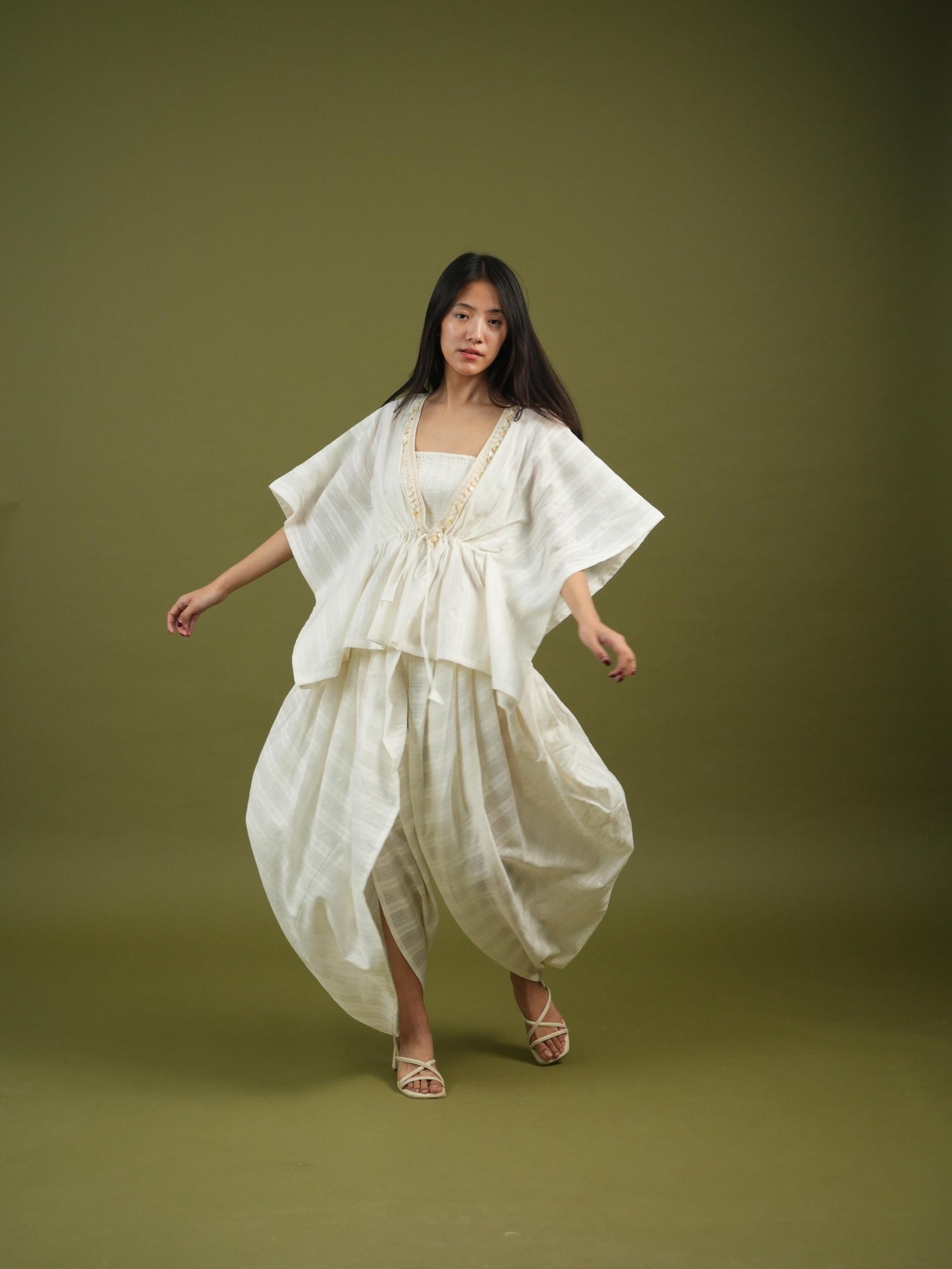 Vanshitaaz Ivory Serenity Drape Set
