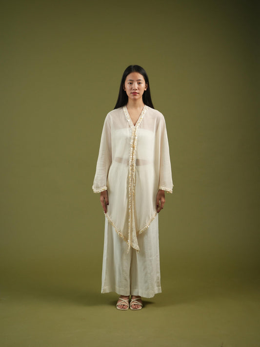 Vanshitaaz Ivory Harmony Cape Set