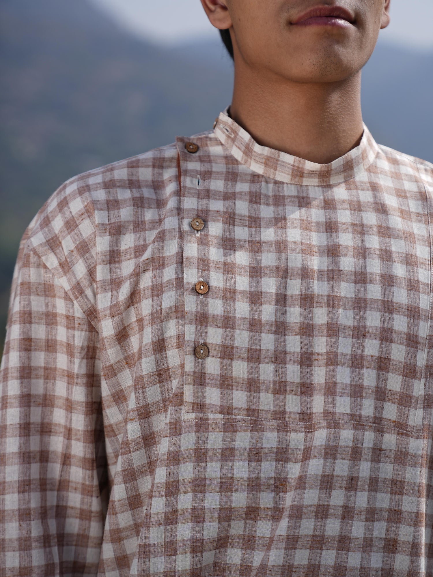 Sutra Anti-Fit Check Kurta