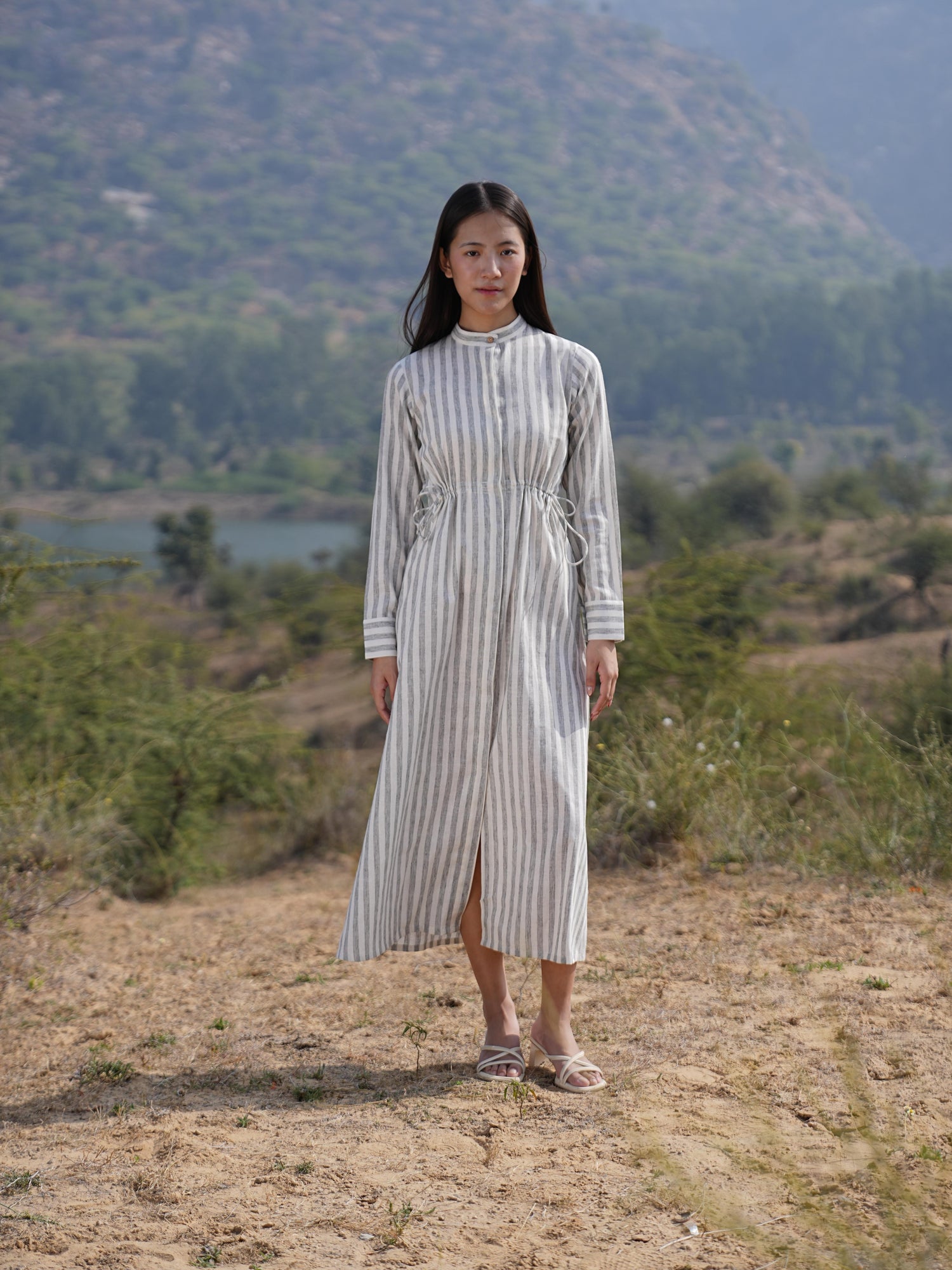 Sutra Stripe Maxi Dress