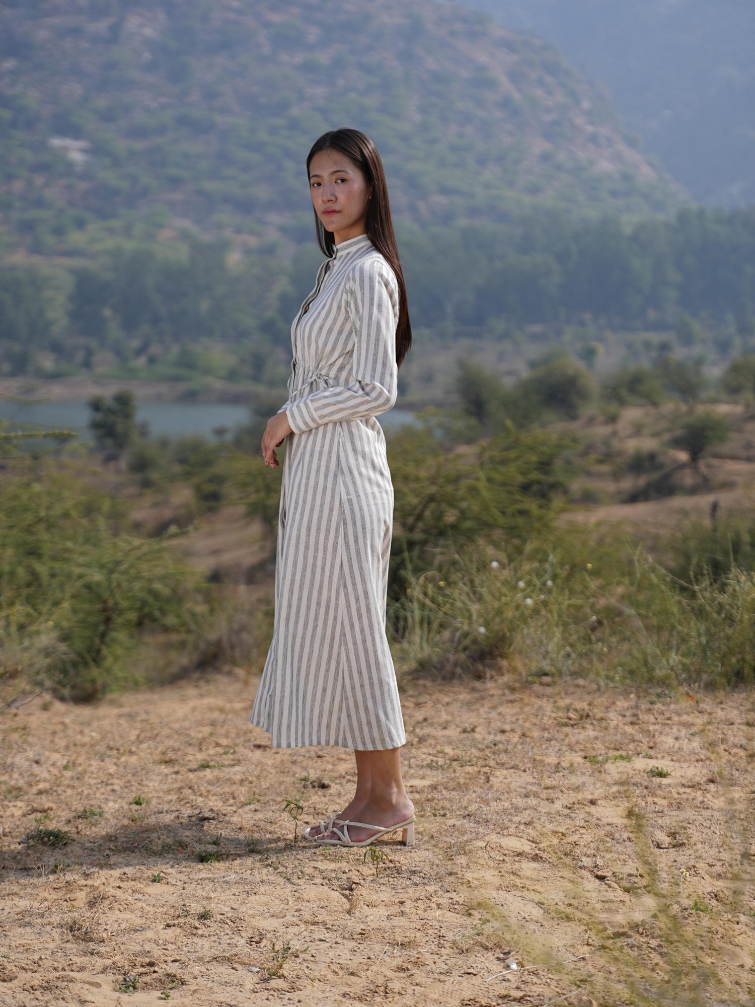 Sutra Stripe Maxi Dress