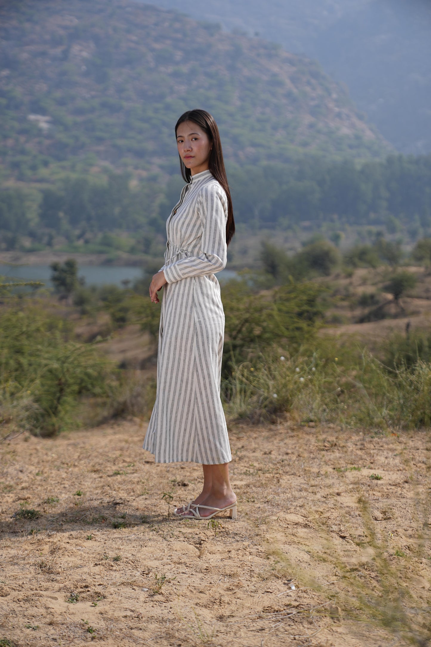 Sutra Stripe Maxi Dress