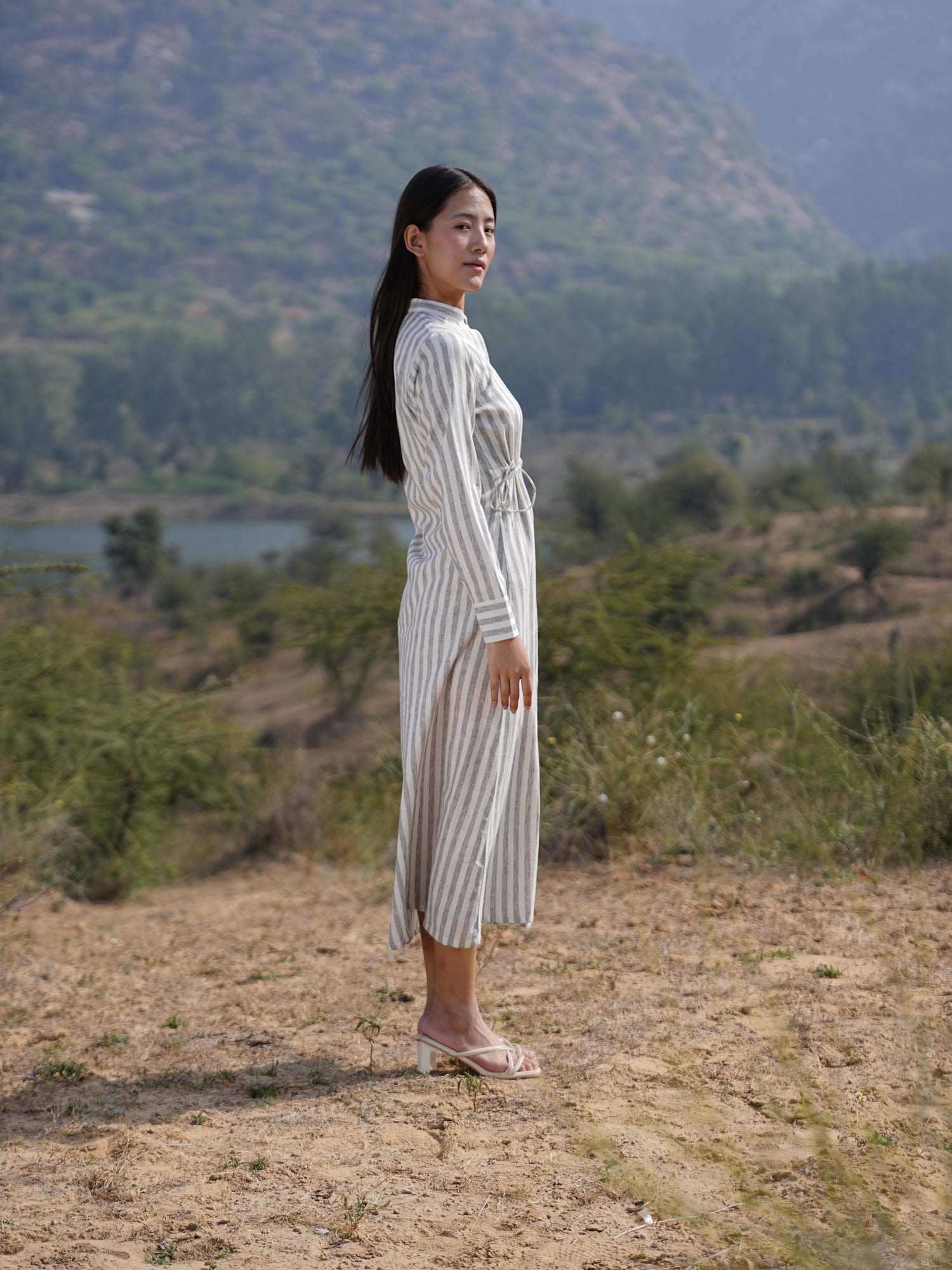 Sutra Stripe Maxi Dress